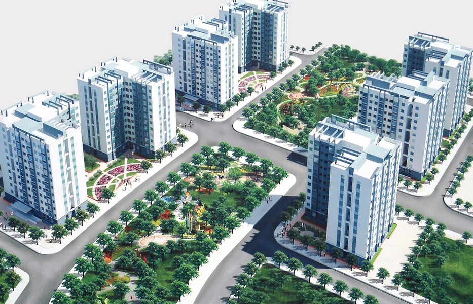 11-storey apartment building in Phong Bac residential area