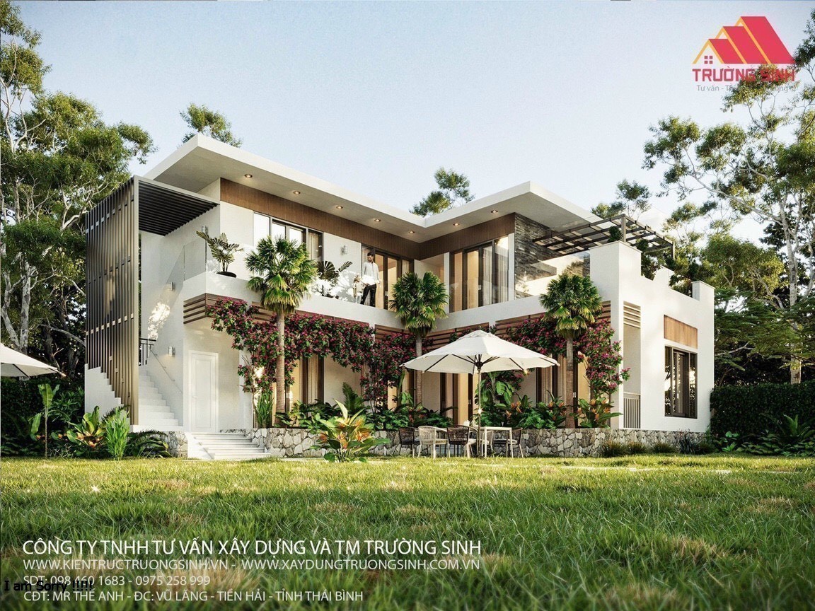 Dự án thiết kế, thi công biệt thự nhà vườn trọn gói tại Tiền Hải, Thái Bình