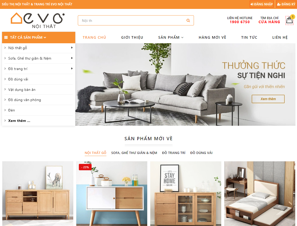 Web bán hàng nội thất