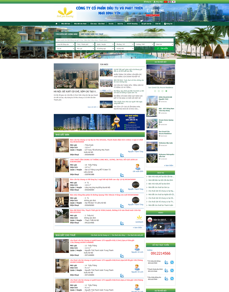 Website BDS Nhà Bình Yên