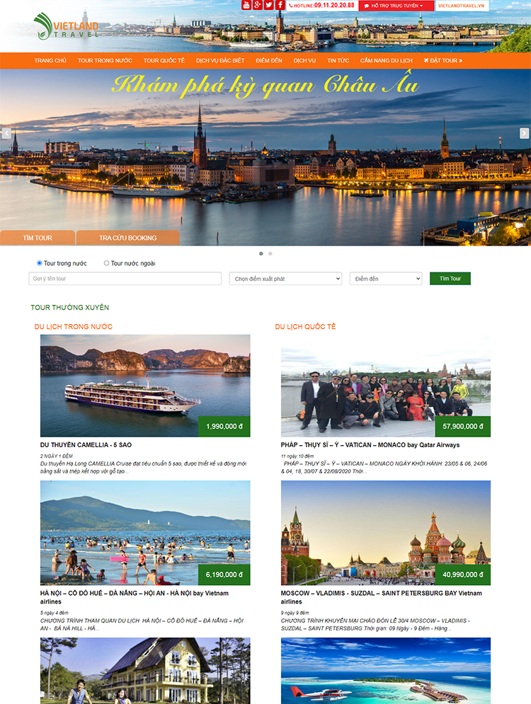 Website Du Lịch Trọn Gói